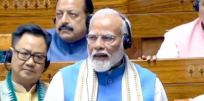 Lies being spread on EVM, Constitution, Rafale, HAL, LIC, banks: PM in Lok Sabha Lies being spread on EVM, Constitution, Rafale, HAL, LIC, banks: PM in Lok Sabha